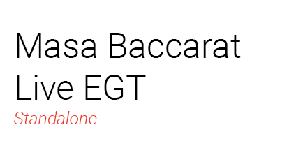 Masa Baccarat Live EGT