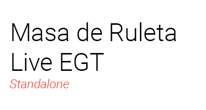 Masa de Ruleta Live EGT 