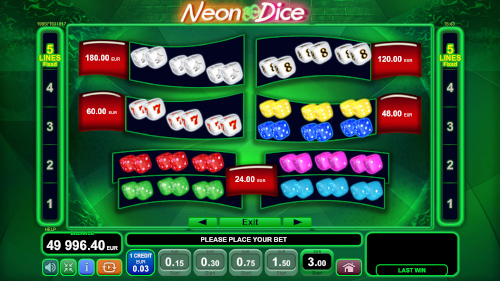 Neon Dice