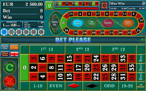 European Roulette Virtual Wheel