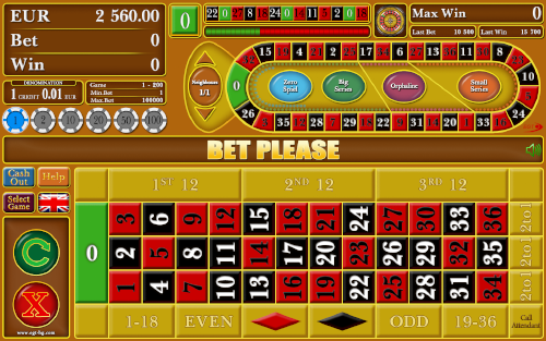 European Roulette Virtual Wheel