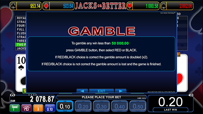 Jacks or Better Poker